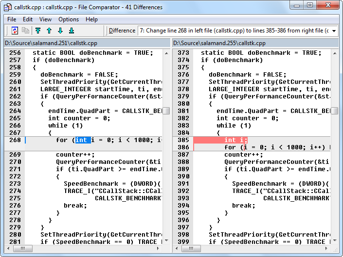 File Comparator - comparing two text files