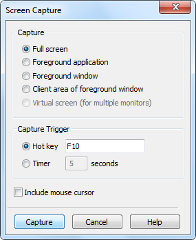 Screen Capture Options